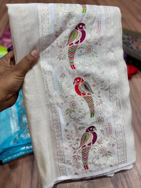 Akshara russian silk surat bombay market saree